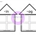 Word Family Houses Activity for Kindergarten, Phonics, Language, Rhyming, and Pictures