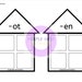 Word Family Houses Activity for Kindergarten, Phonics, Language, Rhyming, and Pictures